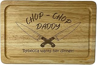 Chop Chop Daddy Mum Dad Gift Kitchen Personalised Wooden Chopping Board Mother's Father's Day