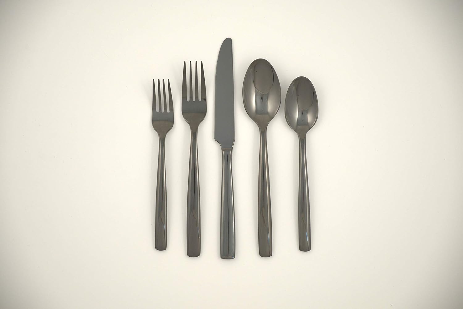 Ginkgo International Simple Black Flatware Set, 20 pieces