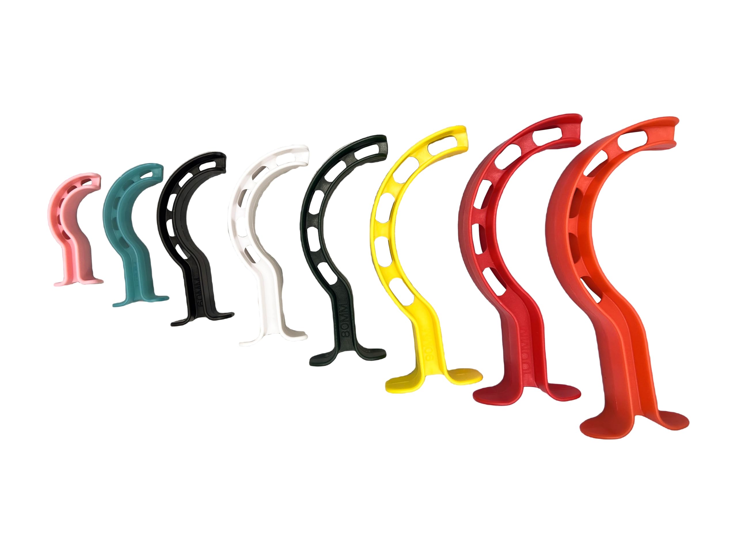 Endure Berman Oropharyngeal Airways Kit – 10 Pack (8 Pieces per Pack, Total of 80 OPA) Color-Coded Dual Channel with Reinforced Bite-Block OPA Set (10