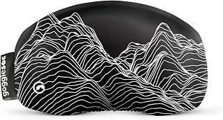GOGGLESOC - Microfiber Protective Goggle Cover, Ski, Snowboard (Contour Lines)