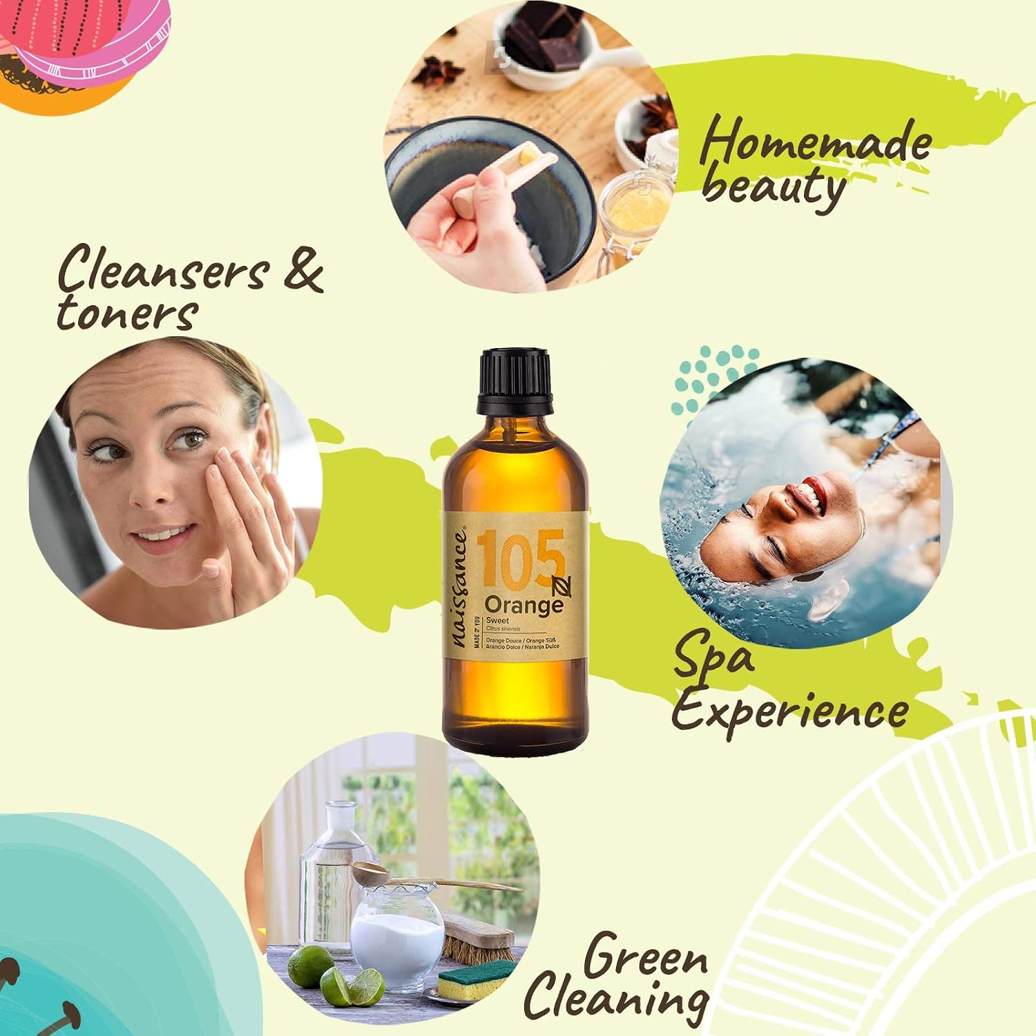 Naissance Sweet Orange Essential Oil (No. 105), 100ml, Pure, Natural, Cold Pressed, Cruelty Free, Vegan and Undiluted - Image 5