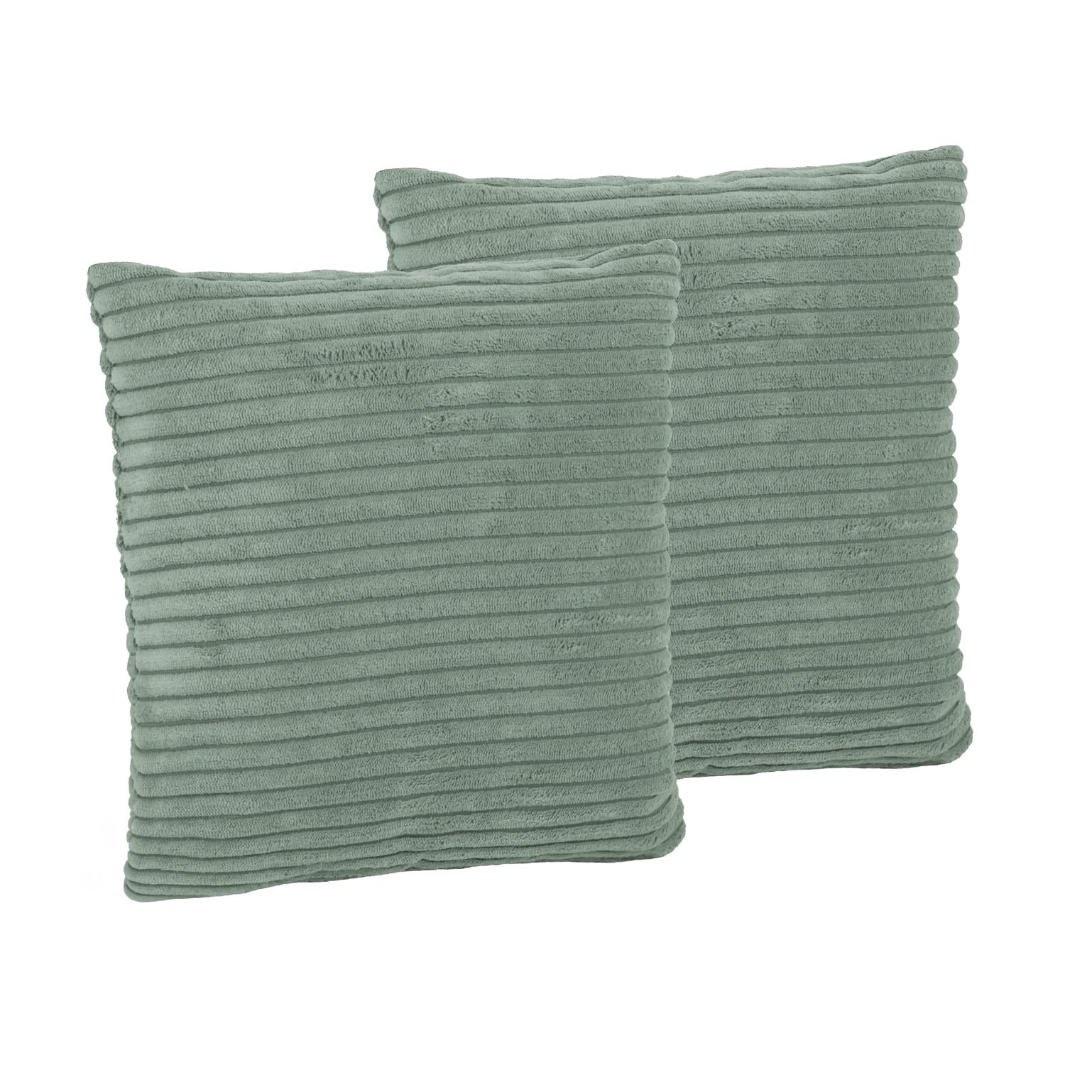 KiddyMoon Coussin Carré 30X30 Cm Lot De 2 en Polyester avec Garnissage en Mousse Design Élégant pour Canapé Fauteuil Ou Lit Facile À Entretenir Doux Et Durable, Vert
