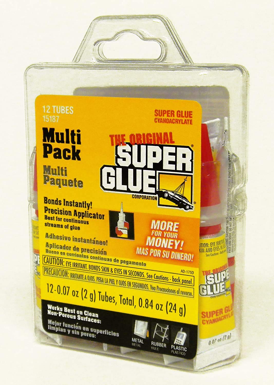 Super Glue 15187, Clear- Pack of 12 (Limited Edition)