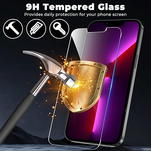 Miniatura 4 de Funda 2 en 1 de silicona sin marco para iPhone 13 Pro Max con protector de lente de cámara integrado, con 1 protector de pantalla de vidrio, funda