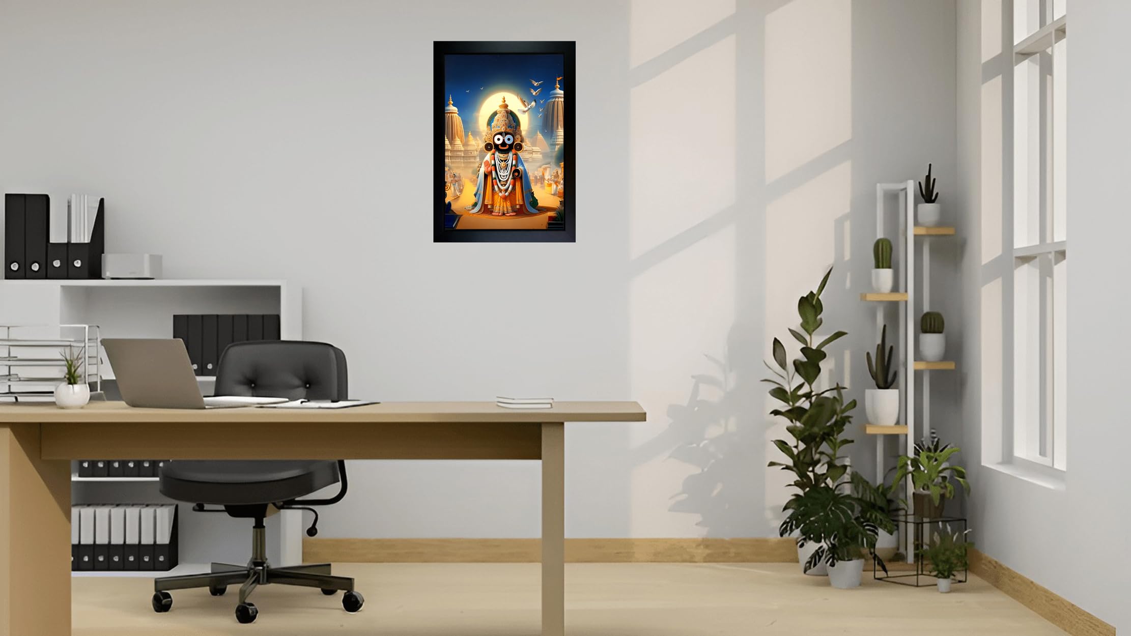 CrowdHall Jagannath Photo Frame | Lord Jagannath Wall Painting For Home Decoration And Gifting (10 x 13.5 inch) 1