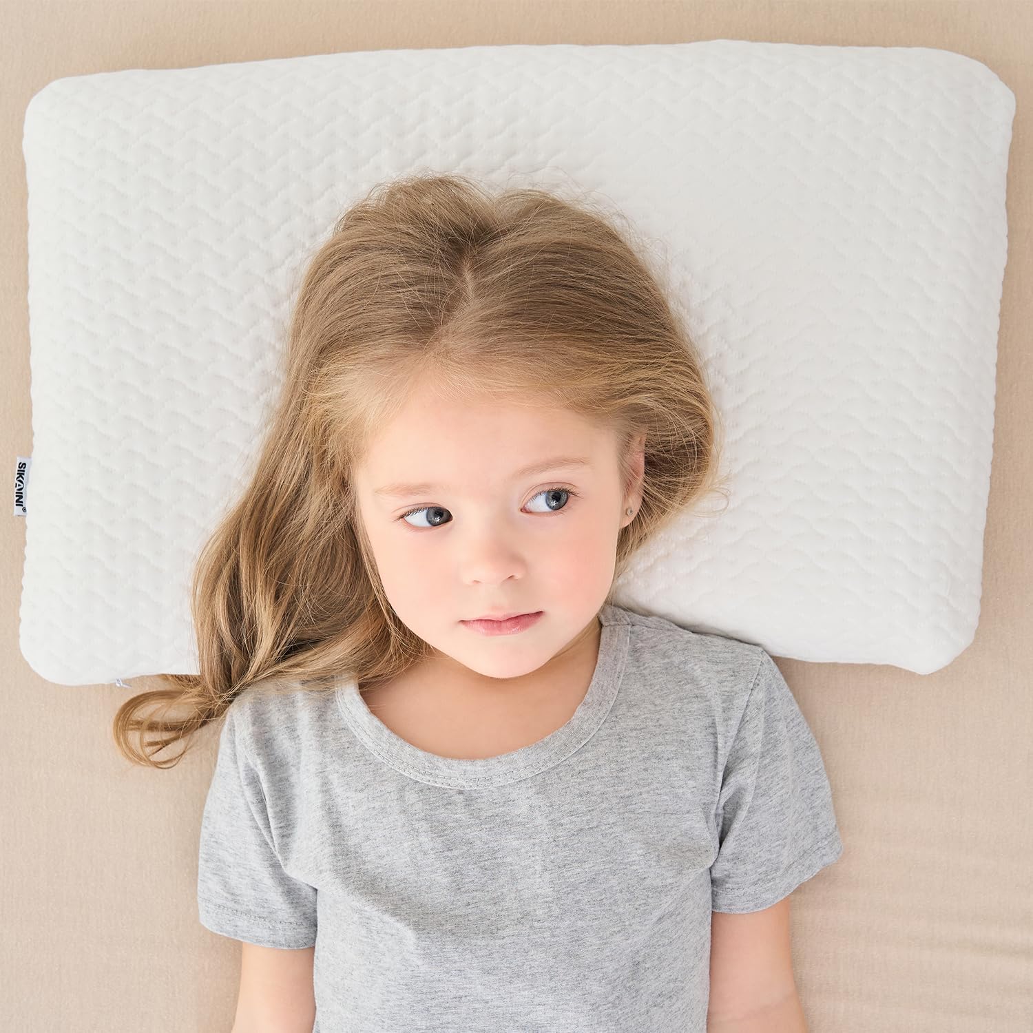 Oreiller Plat en Mousse à mémoire de Forme pour Enfants (3 à 8 Ans)
