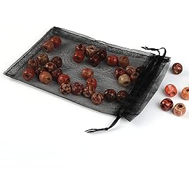 ANZNKU 100 Pack Organza Bags 5 x 7 inch, Premium Black Favor Bags with Drawstring for Halloween, Sheer Mesh Bag, Gift Bag Small Size, Mesh Pouches Drawstring Packaging Pouches for Wedding Party