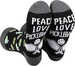 2 Pairs Pickleball Socks Pickleball Player Gift Pickleball Lover Gifts For Women Men Peace Love Pickleball Sock