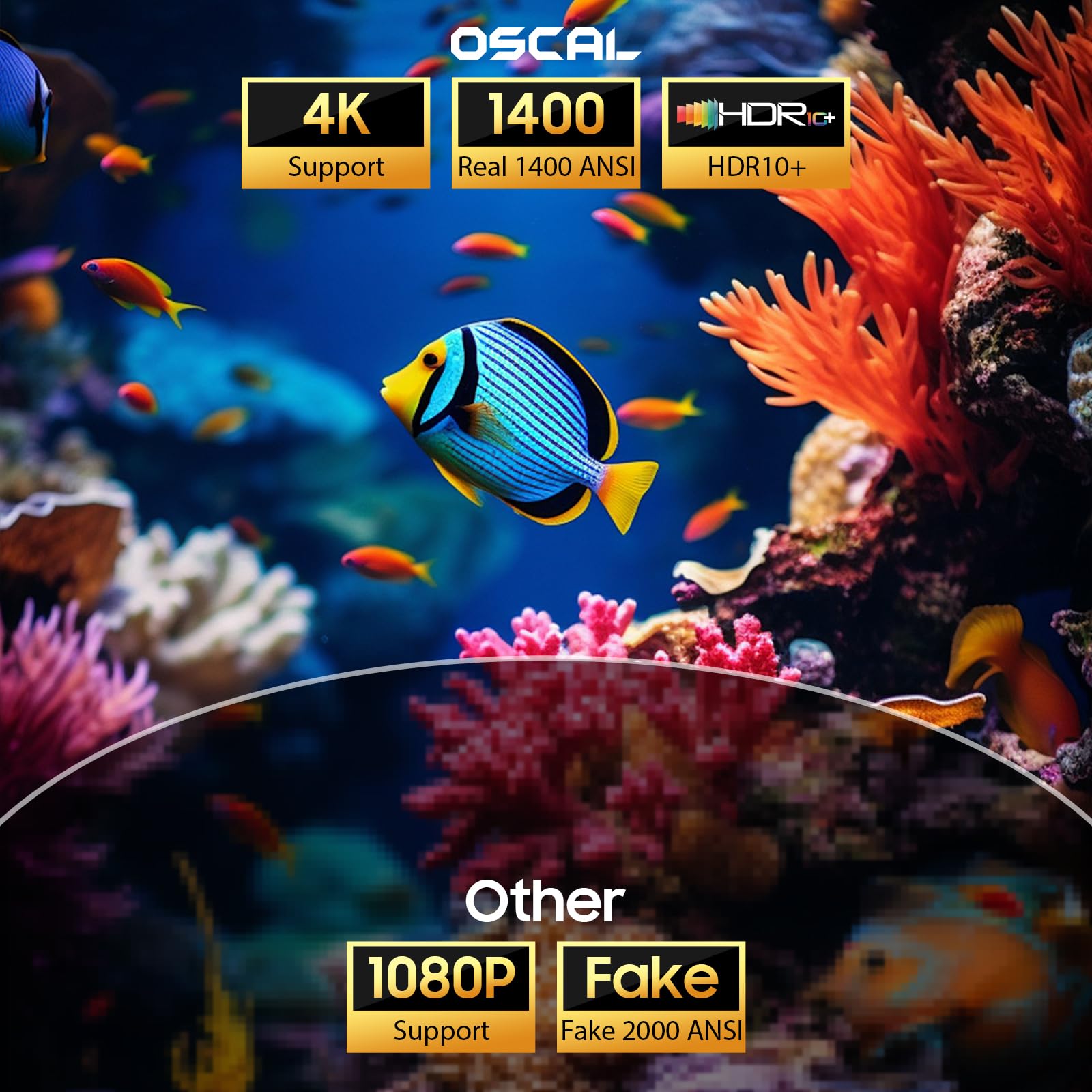 【Official Licensed Google TV】4K Projector with WiFi 6 and Bluetooth, Smart Movie Projector with Auto Focus/HiFi Sound, 200" Display Home Theater, Proyector Compatible with Phone&PC, Indoor&Outdoor Use