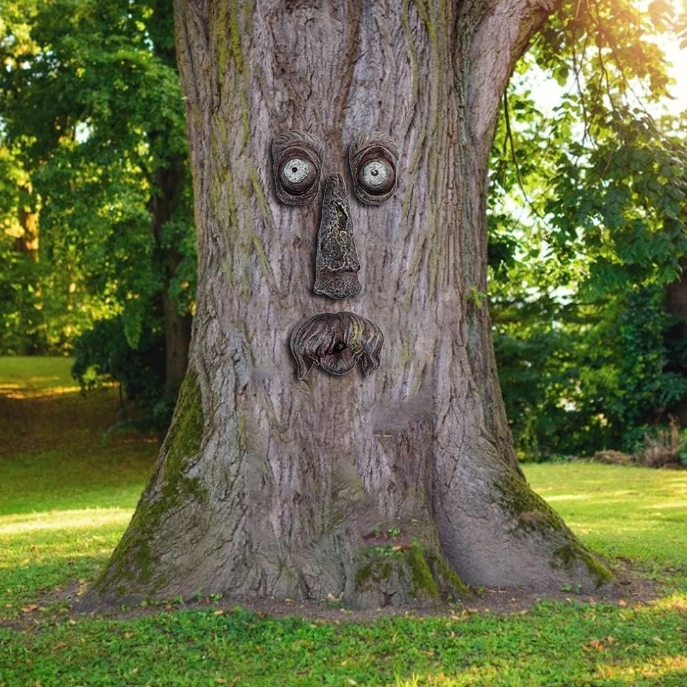 Alter Mann Baumgesicht, Baumgesicht Naturgeist, Gartendeko Garden