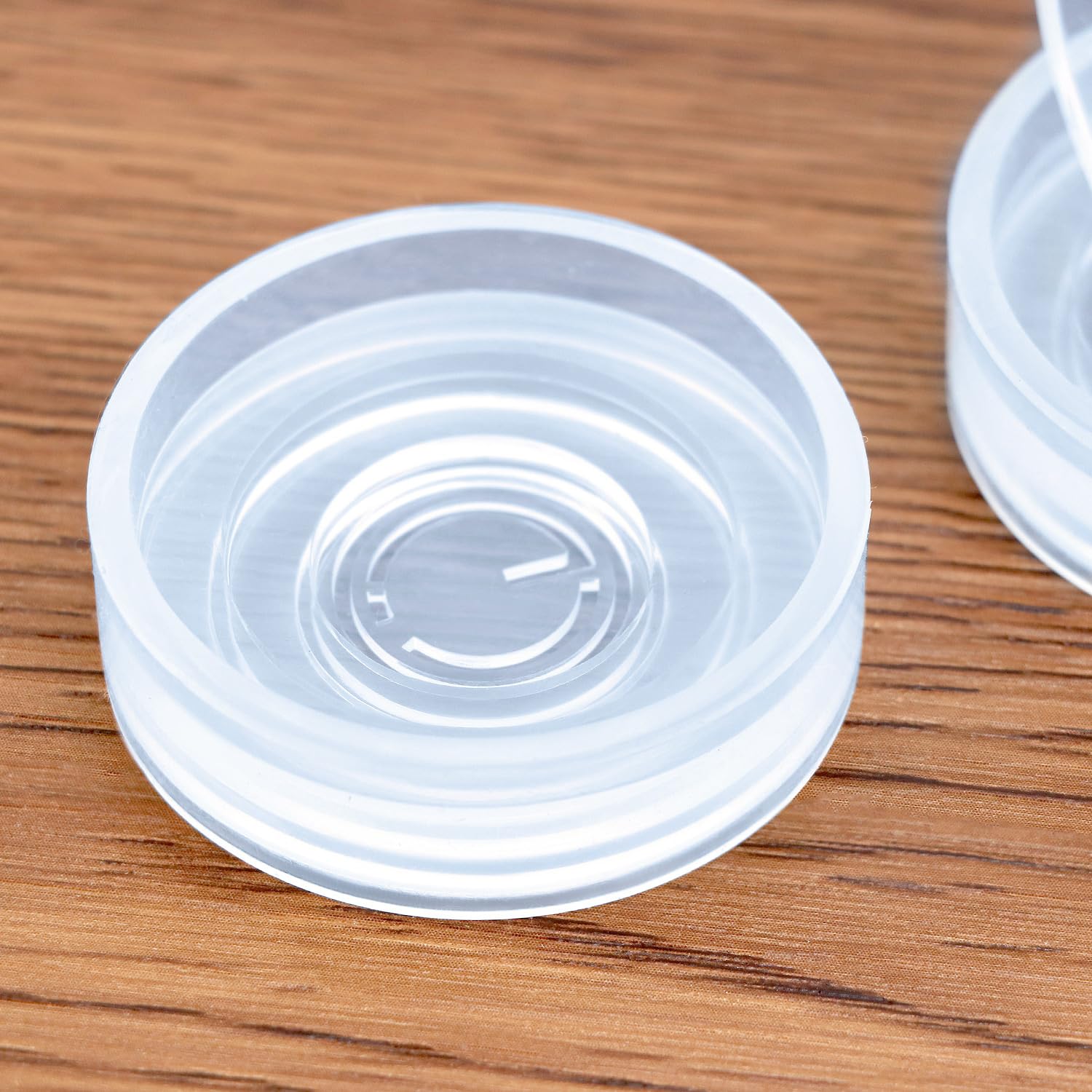 QWORK® 4 Pcs Clear Castor Cup Set for diameter 20/30/40mm Furniture Legs, Outer Dimensions 13mm x 45 mm - Image 3