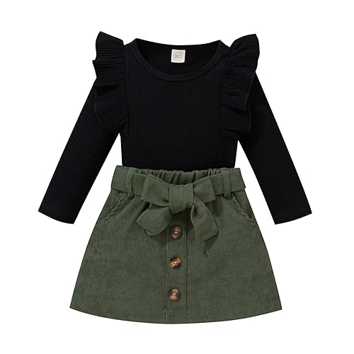 fhutpw Baby Toddler Girl Outfits Fall Winter Clothes Turtleneck Knitted