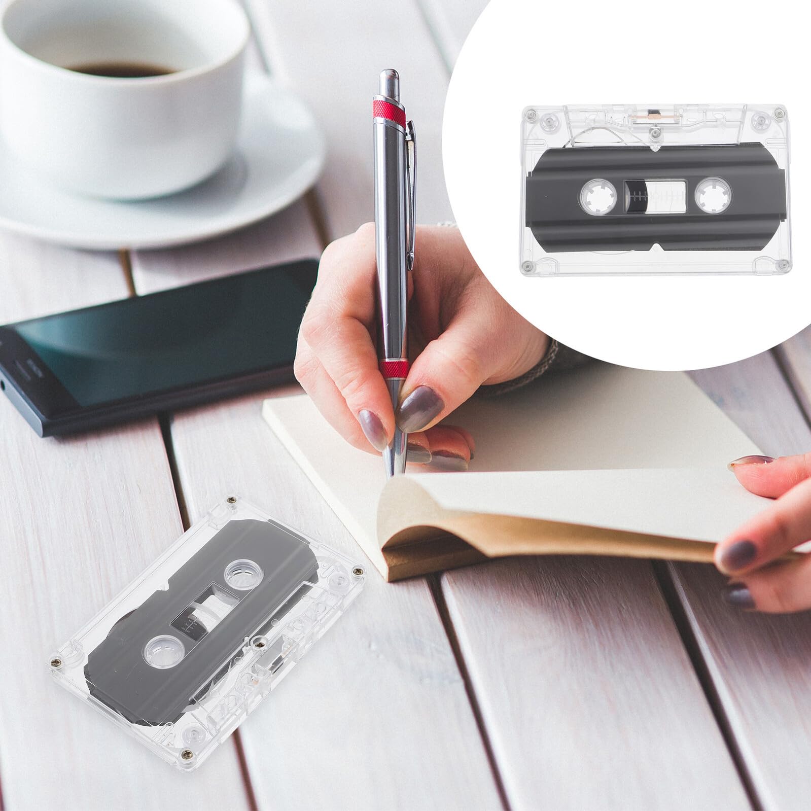 BESPORTBLE 10 Cintas de Casete Vírgenes de 30 Minutos para Grabar Audio Música y Mensajes DIY Cintas de Audio Retro Clásicas para Grabaciones Precisas y Fiestas Creativas