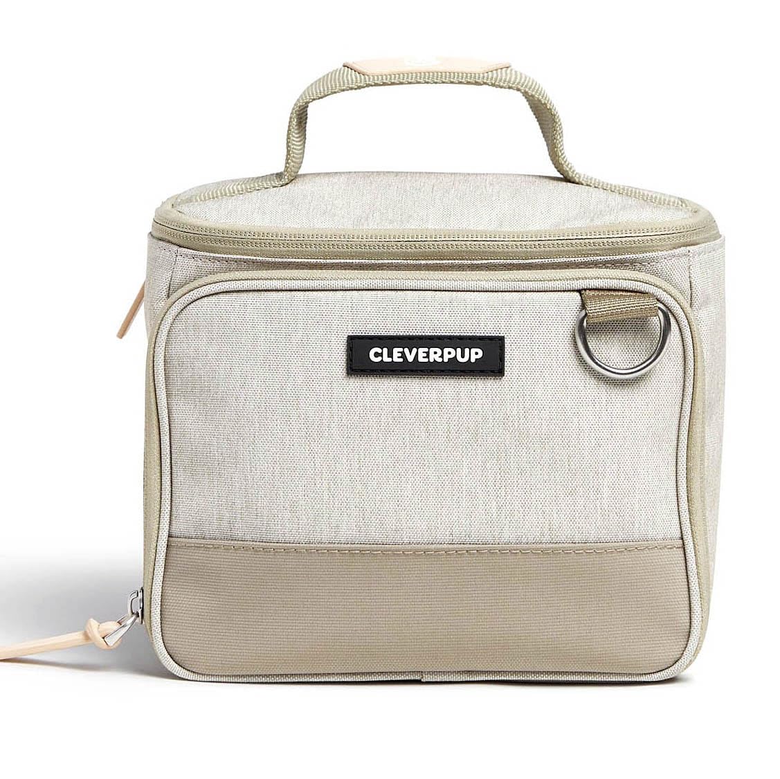 Cleverpup, Kit de viaje de comida para perros de 7 piezas, almacenamiento pequeño de croquetas de 6 tazas, 2 cuencos de silicona, alfombrilla y cuchara, kit de comida portátil de alta calidad para