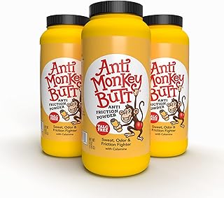 Sponsored Ad - Anti Monkey Butt Body Powder with Calamine, Sweat, Odor and Friction Fighter, 6 Oz, Pack of 3