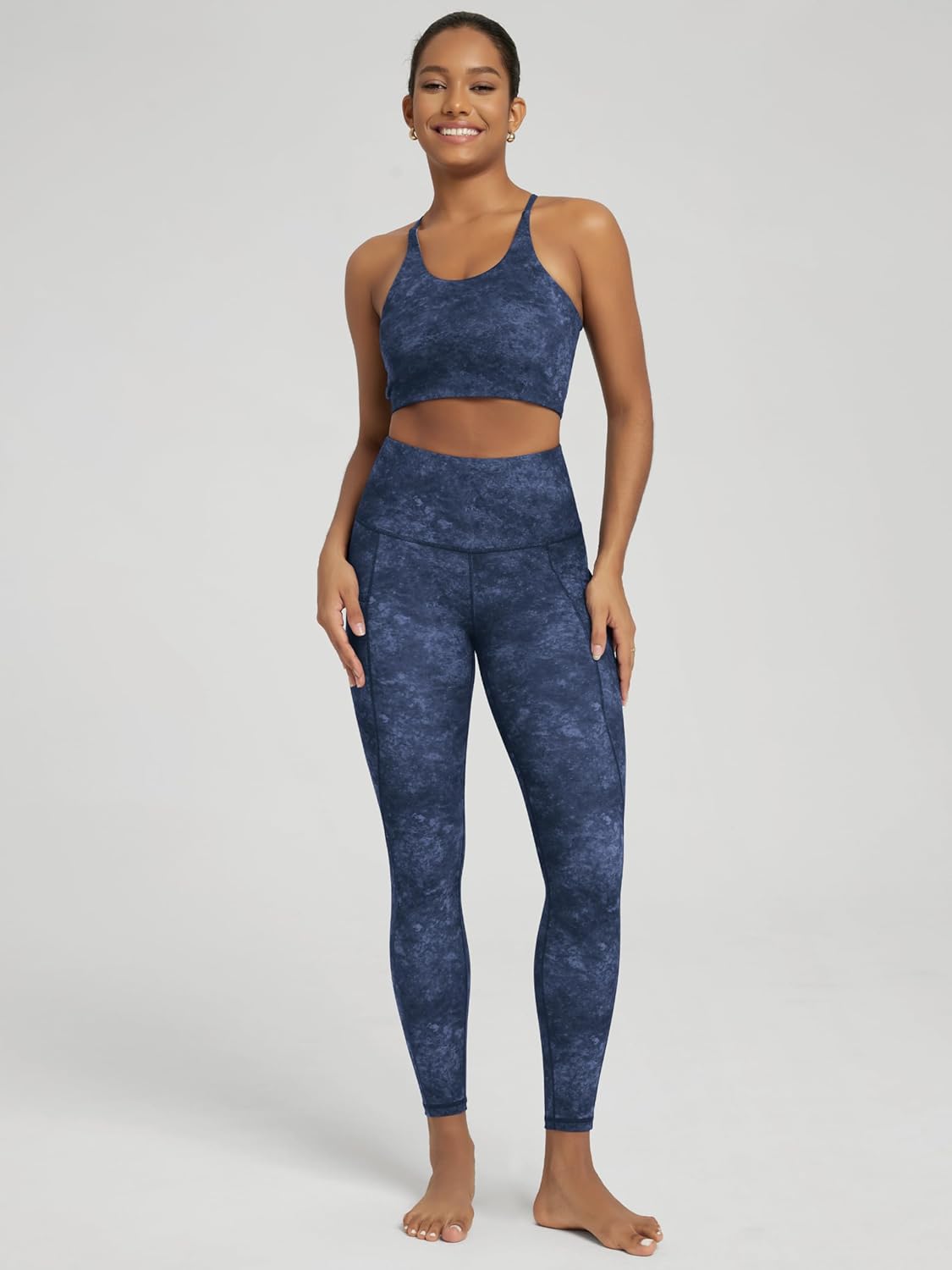 ODODOS Women's High Waisted Yoga Leggings with Pockets, Tummy Control Non See Through Workout Athletic Running Yoga Pants - Image 4