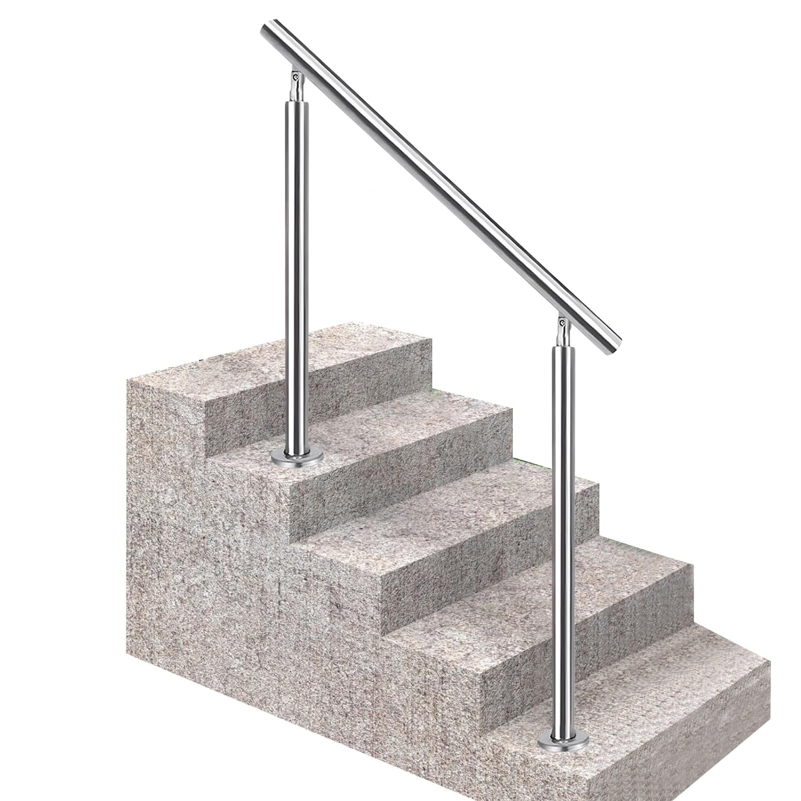 Main courante en acier inoxydable V2A pour un escalier moderne au design épuré