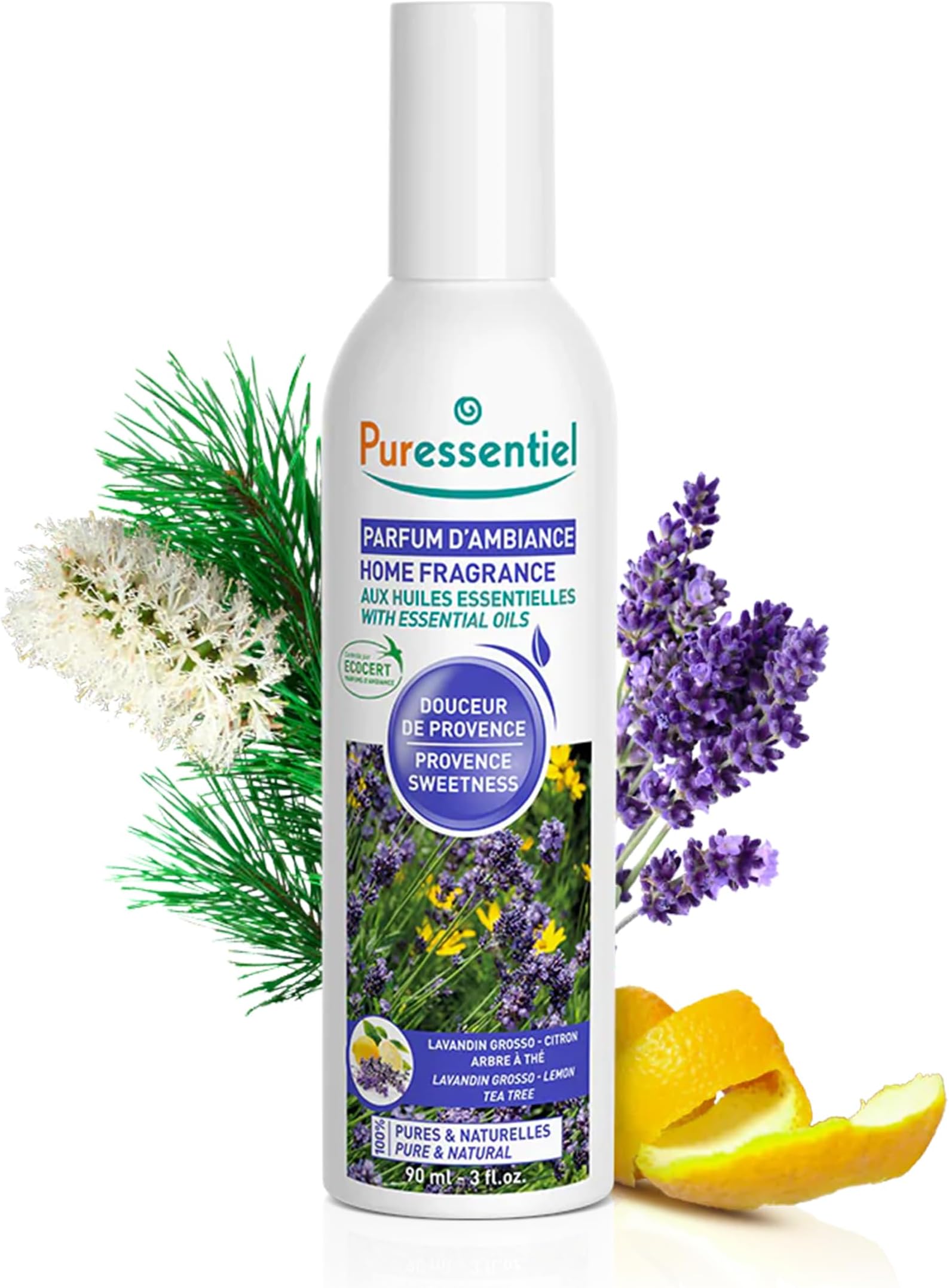 Home Fragrance With Essential Oils - Serene and Sweet Aromatic Blend - Combats Unpleasant Odors - Formulated with Beneficial Natural Essential Oils - Provence Sweetness - 3 oz