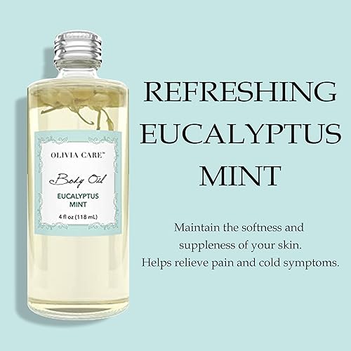 Miniatura 3 de Olivia Care Aceite corporal Eucalipto Menta Vegano y Natural  Hidratante e Hidratante - Infundido con ácidos grasos VITAMINA E, K y Omega -