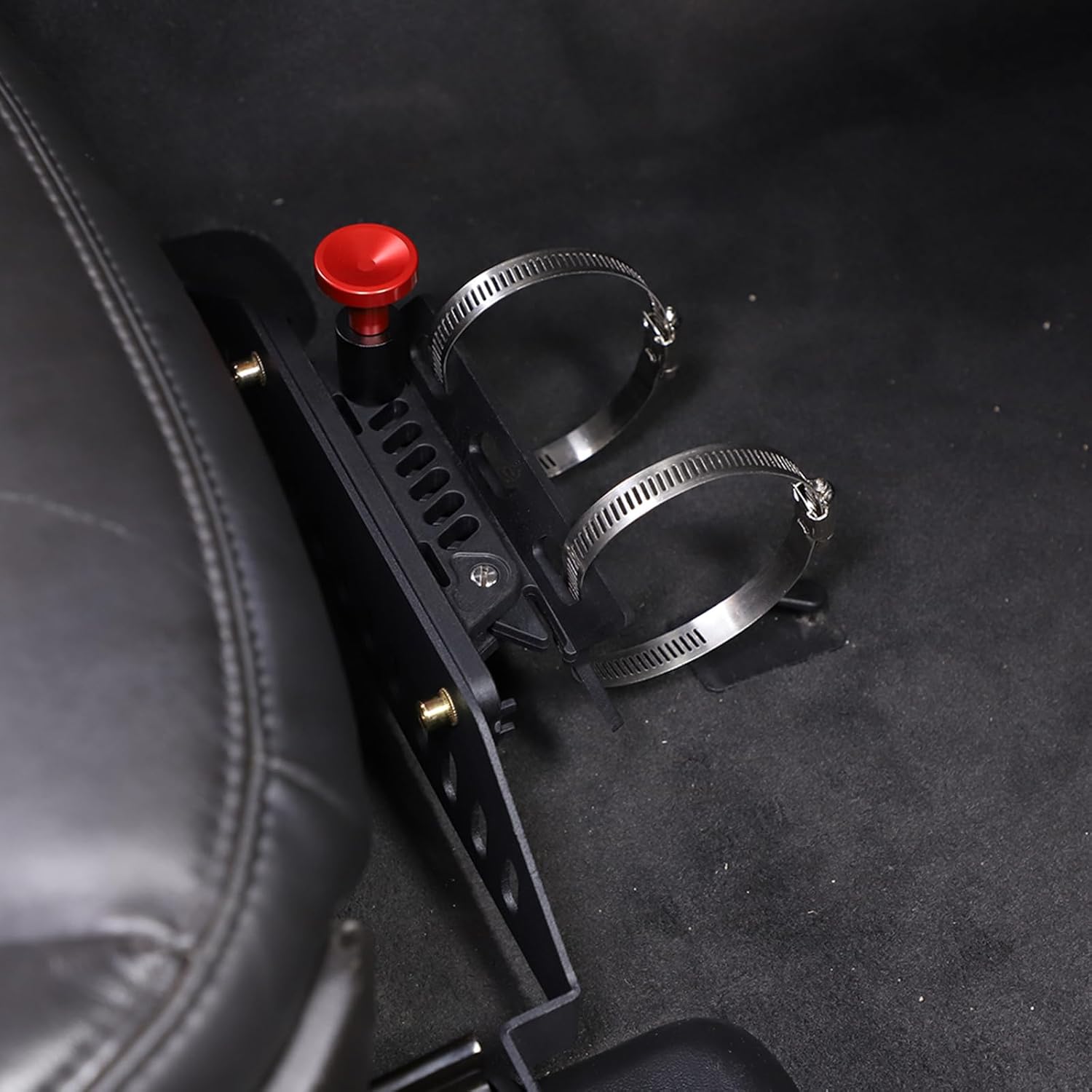 Adjustable Fire Extinguisher Bracket Holder Mount for Chevy Corvette C6 2005 2006 2007 2008 2009 2010 2011 2012 2013 Accessories, Co-Pilot Under Seat Quick Release Anti-Roll Bar Mount, Aluminum Alloy