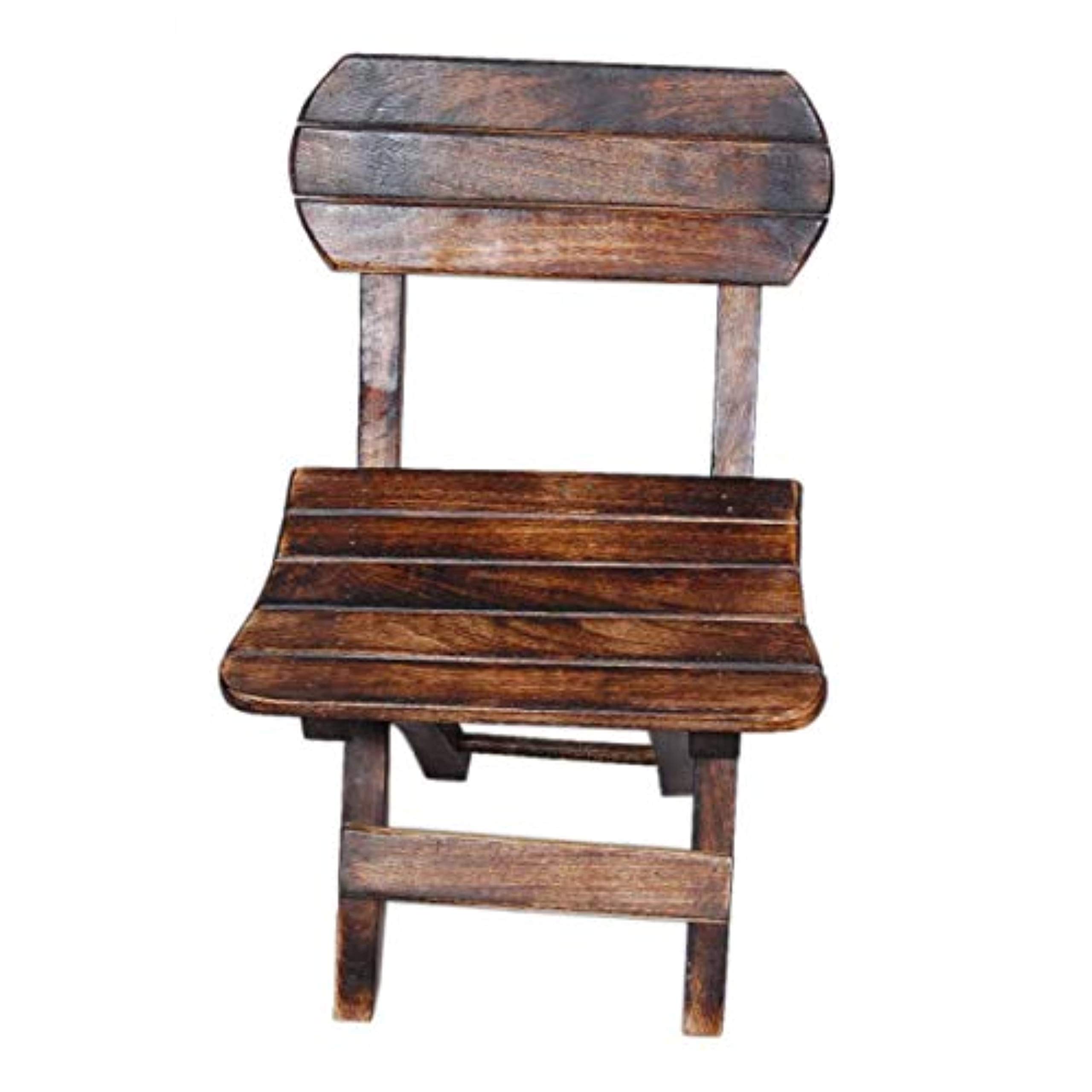 Wooden Small Baby Chair for Kids Furnished and Foldable Outdoor Portable Small Chair Fishing Stool Household Children's Stool Leisure Chair (24 X 12 X 12) Inch-image-6