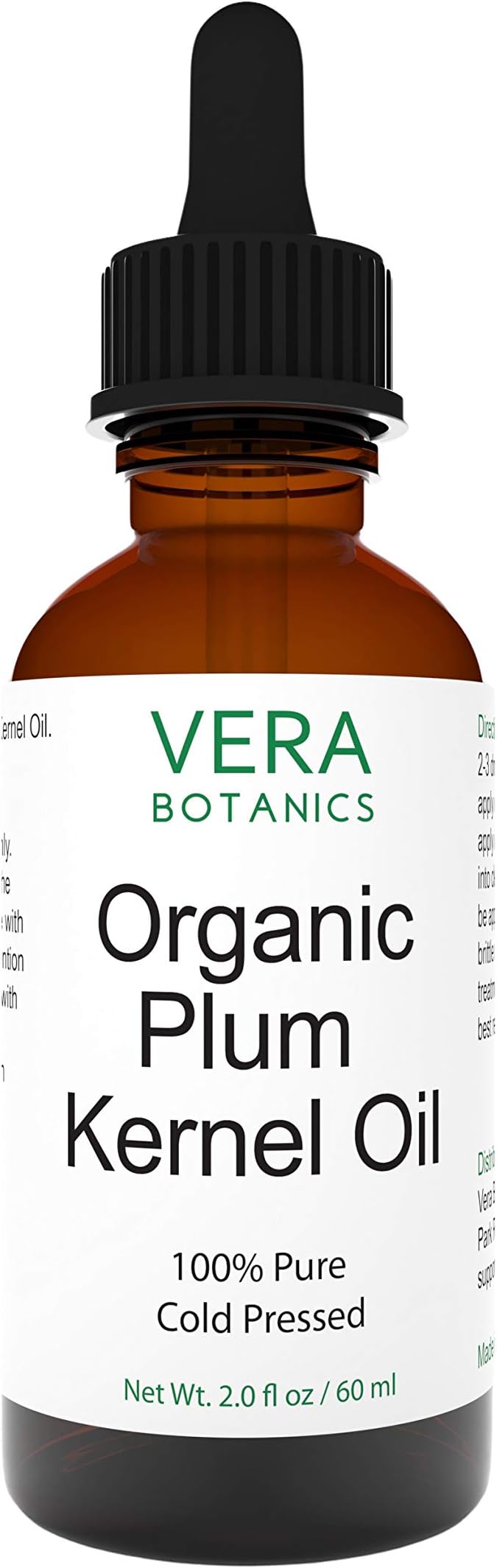 ORGANIC PLUM KERNEL OIL 100% Pure & Natural, Unrefined, Cold-Pressed For Face, Dry Skin, Nails, Lips, Body & Hair - Reduce Hair Breakage