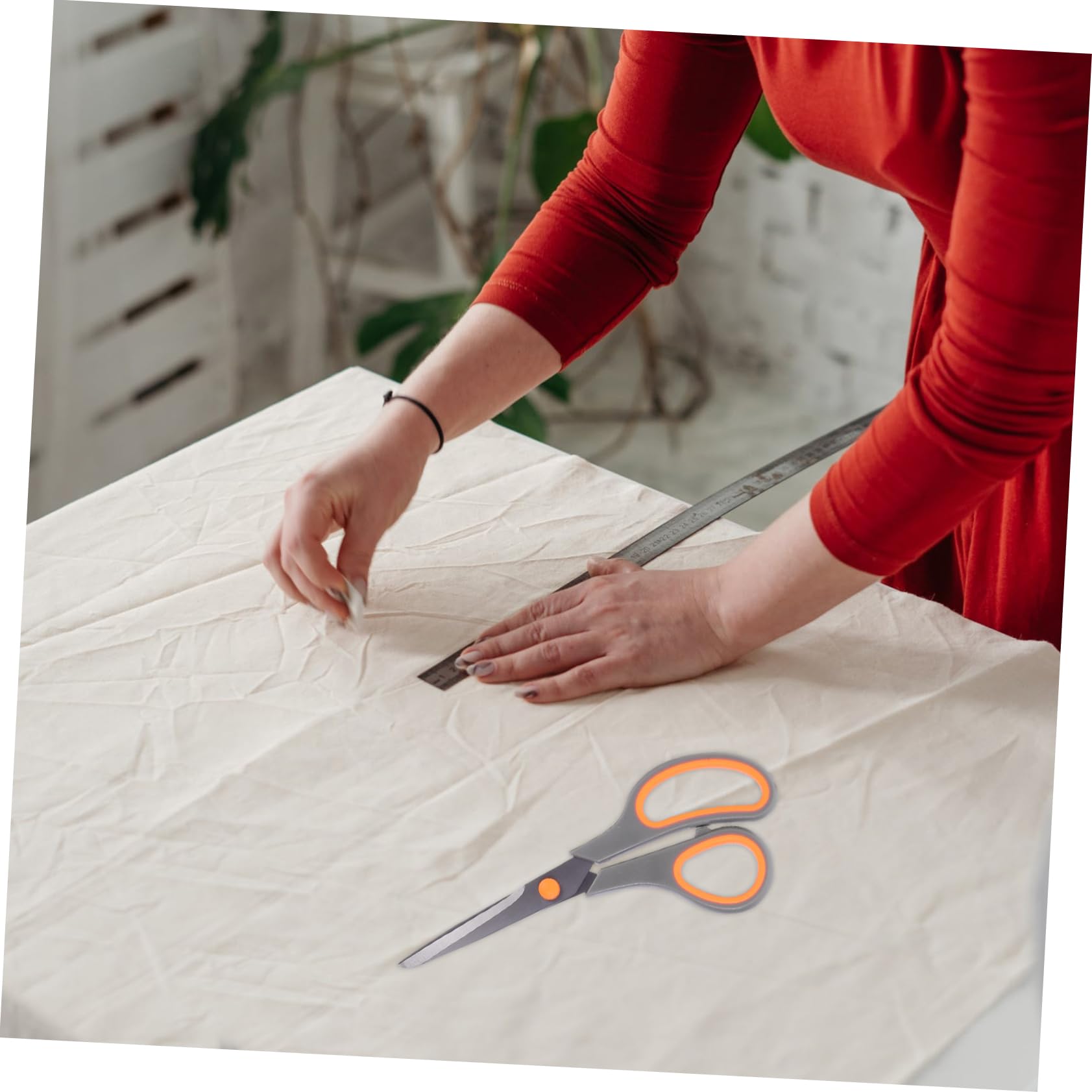 Lot de 4 Ciseaux Multifonctions en Acier Inoxydable Résistants la Rouille pour Artisanat, Couture et Bricolage, Poignée Confortable pour Usage Domestique et Bureau