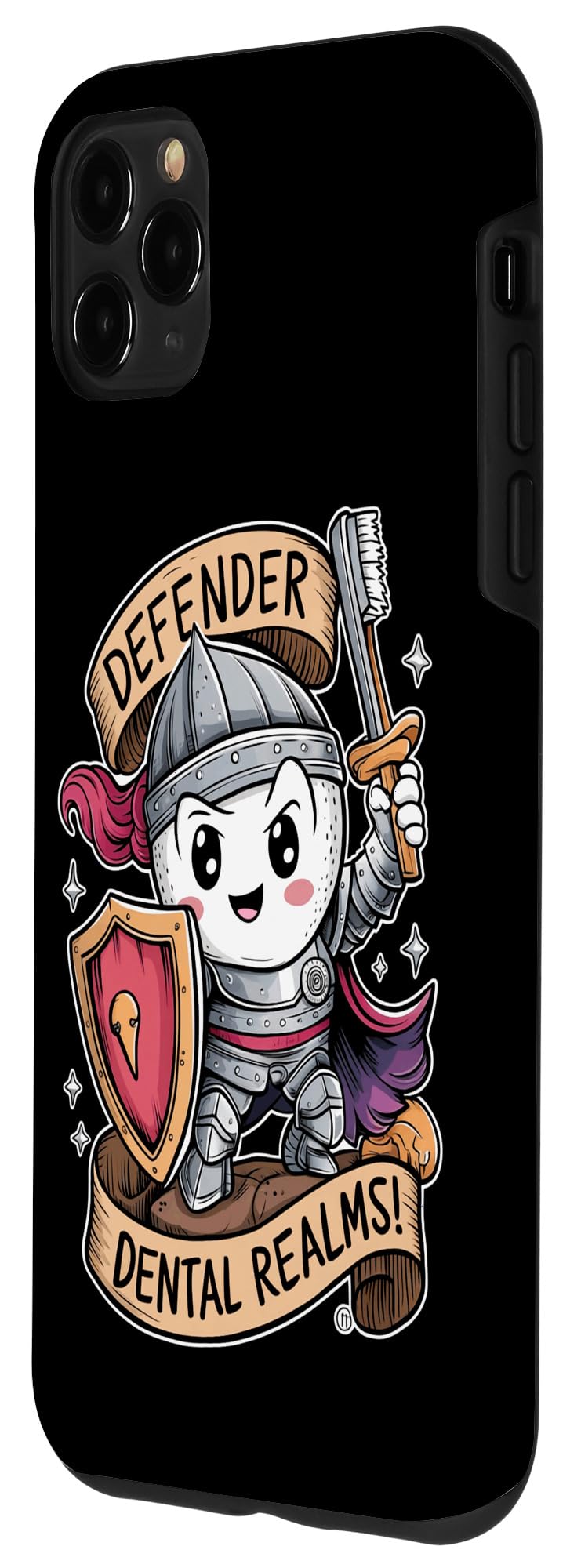 iPhone 11 Pro Max Brave Little Knight Defends the Dental Realms Tooth Fairy Case - Image 2