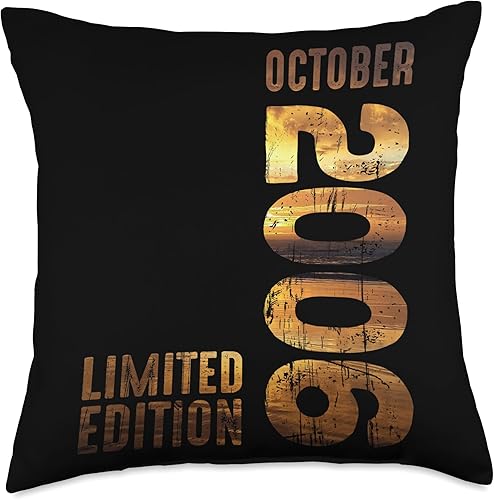 Month October 2006 Retro Sunset 2006 Vintage 2006 Since 2006 Throw Pillow