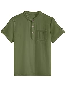 TOMEEK Boys Shirt Polo White Shirt T-Shirts for Boys Kids T-Shirt Summer Soft Cotton Hawaiian Polo Shirt Casual Short Sleeve School Shirts