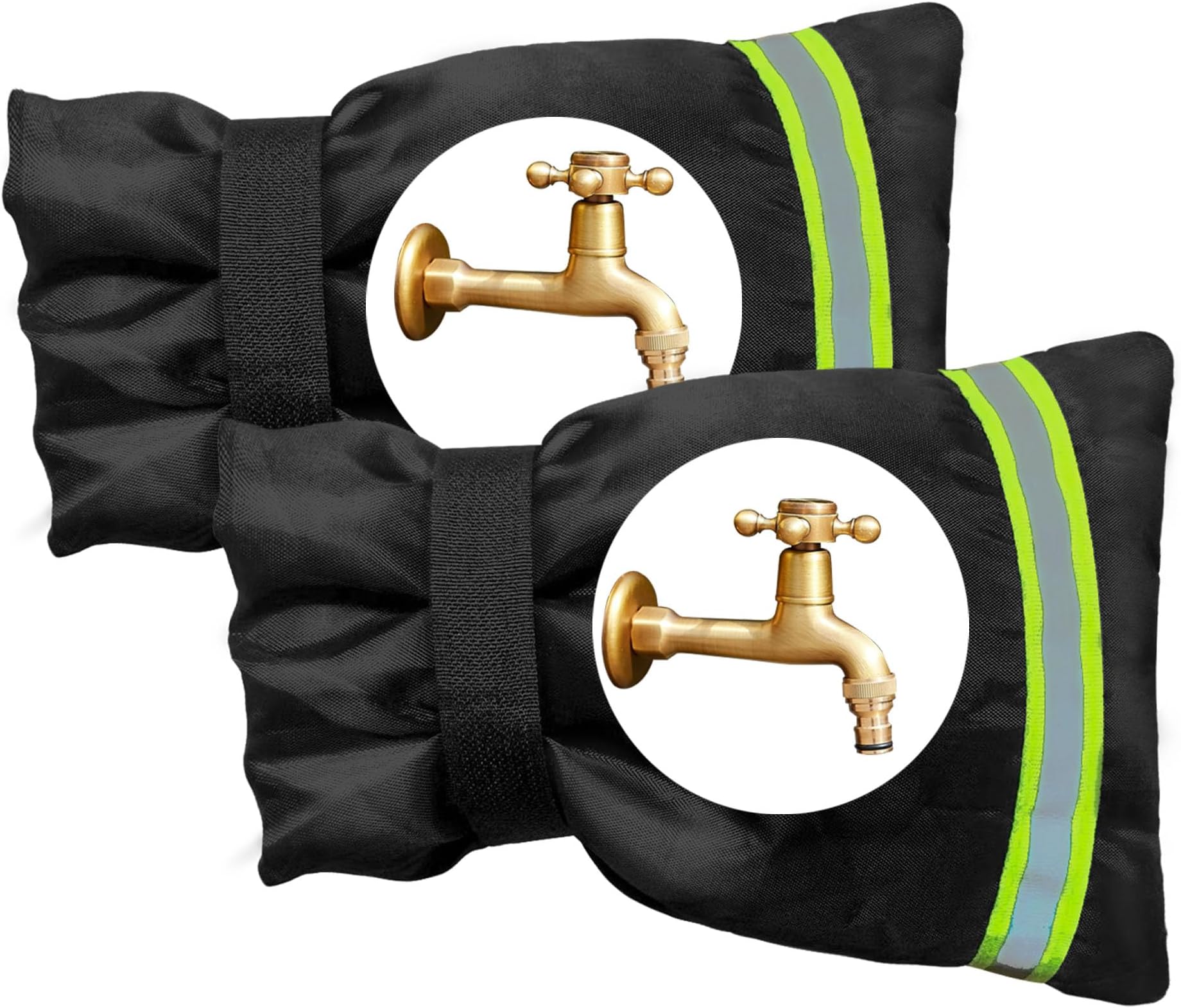 Outdoor Faucet Cover for Winter, Garden Faucet Socks for Freeze Protection, Thickened Waterproof Faucet Protector, Hose Bib Spout Protector, Spigot Pipe Freeze Protection, Insulated Tap Pouch 2Pack