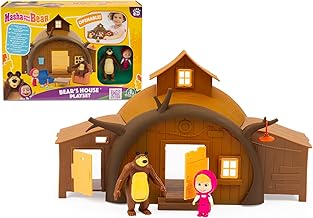 Masha and The Bear - Bear House Playset from the Hit TV Series with Articulated Masha & Bear Figures and Accessories – Fun for Kids Aged 3+