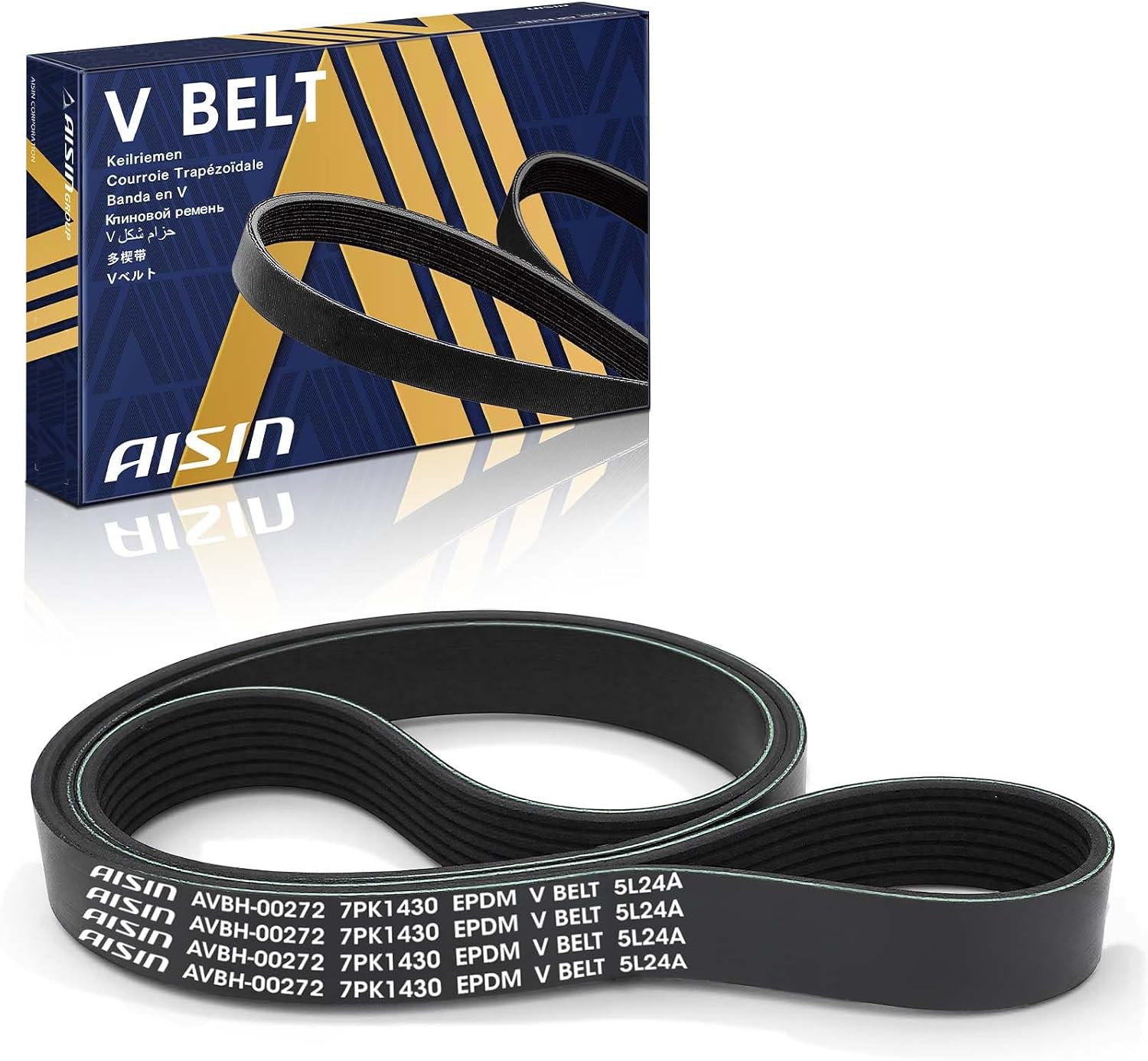AISIN Serpentine Belt AVBH-00272 (7-Rib EPDM)