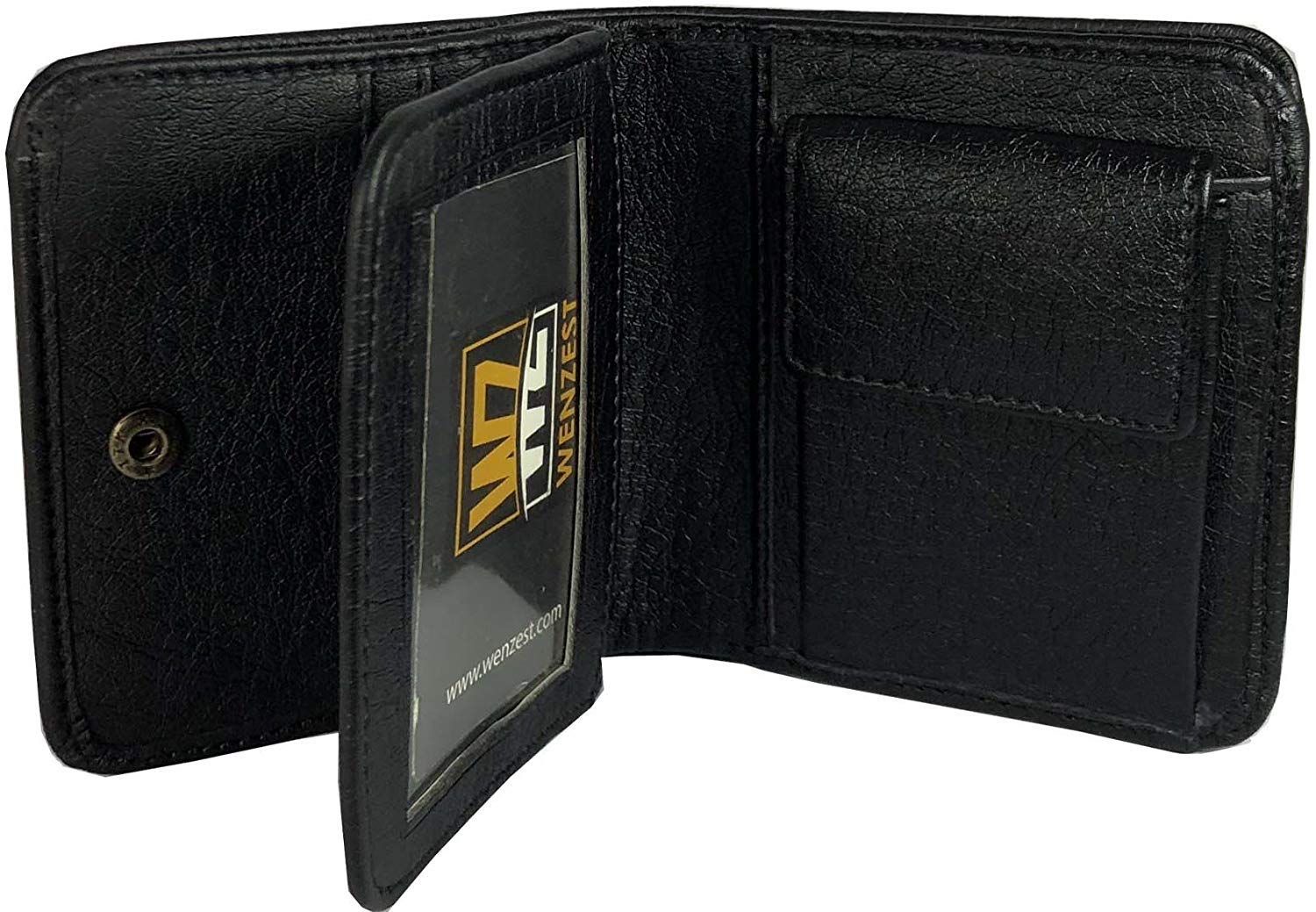 Men's Compact Size Fashion Artificial Leather Wallet - Black-image-29
