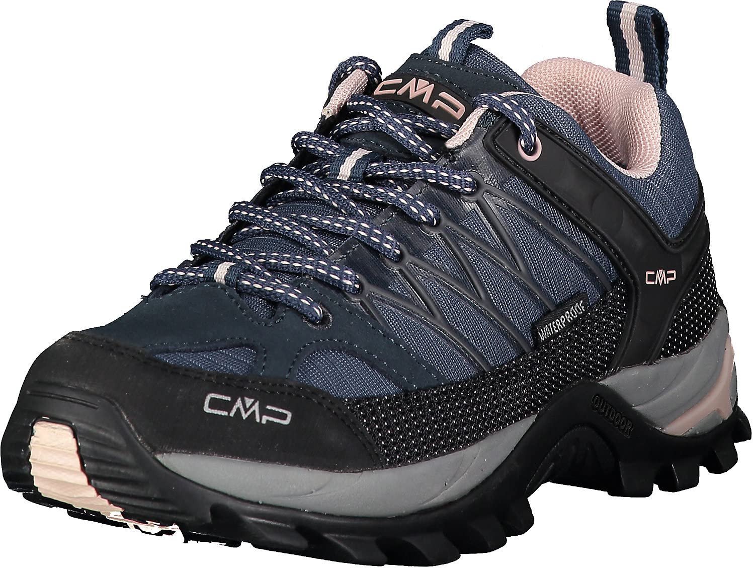CMP Women's Rigel Low WMN Trekking Shoe WP, Asphalt Anthracite Rose, 5.5 UK