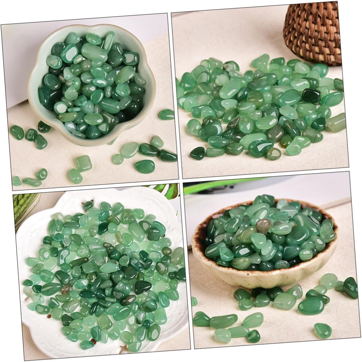 Natural Dendritic Agate Aquarium Rocks 7-9mm Bulk Fish Tank Decorative Stones 2lbs for Aquascaping and Fish Tank Supplies