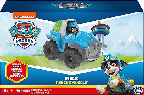 Miniatura 3 de Paw Patrol Tracker Jungle Cruiser y Paw Patrol vehículo de rescate de dinosaurios de Rex con paquete de figuras de acción coleccionables