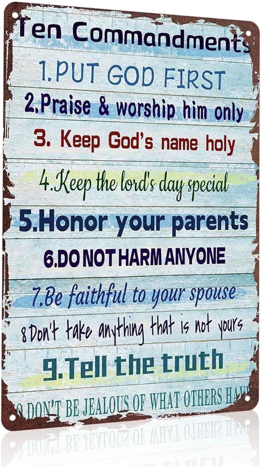 PKNVKZIDK Vintage Life Mantras Sign Motivational Quote Aluminum Sign for Library Room 8 X 12 in