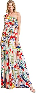 Halter Bohemian Floral Maxi Dress - Tropical Print Ethnic Print Keyhole Sundress
