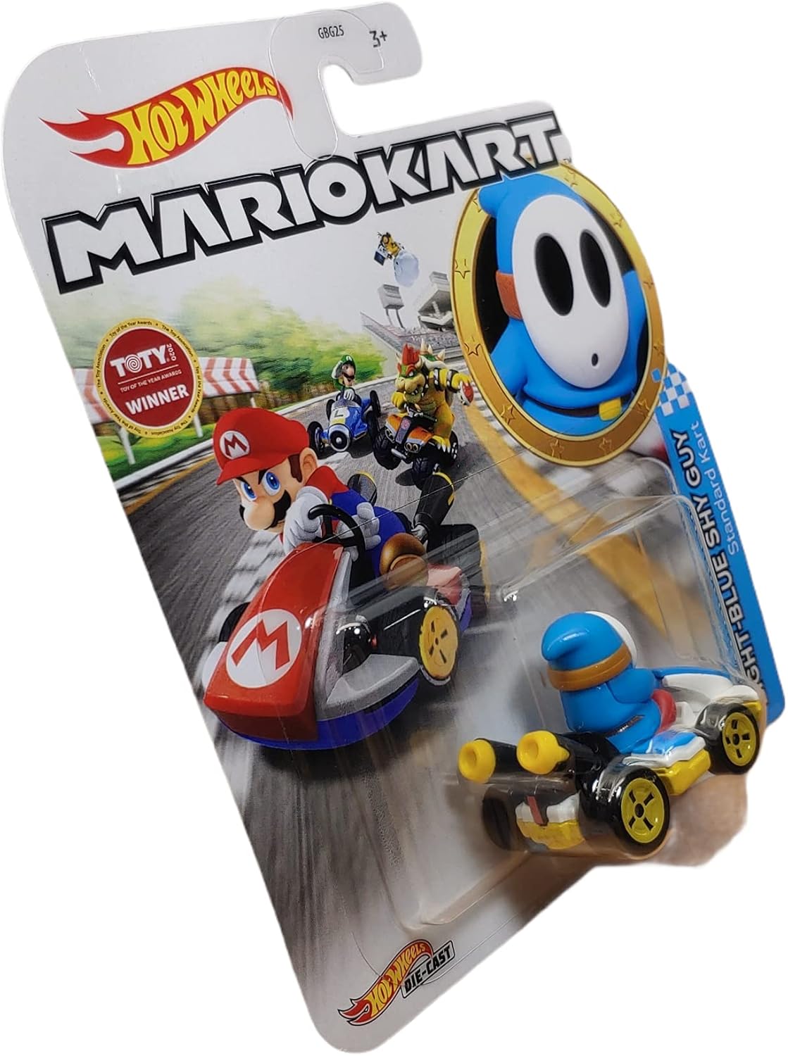 DieCast Hotwheels Mario Kart Light Blue Shy Guy Standard Kart - Toty Winner 2021