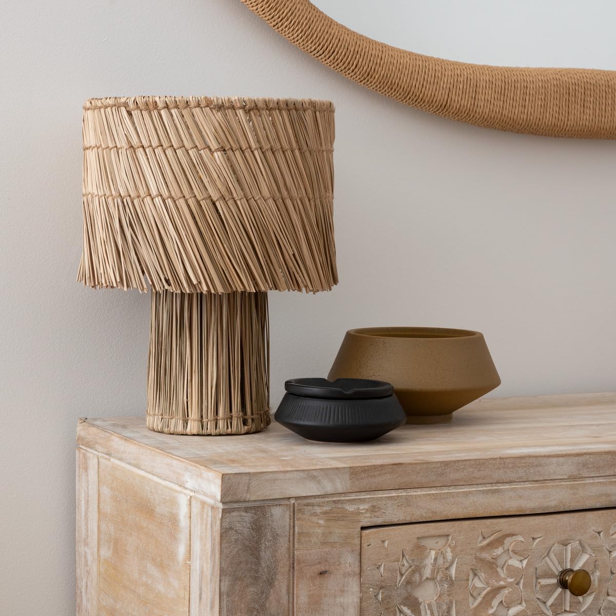 Atmosphera - Lámpara de mesa yoni reed h34cm