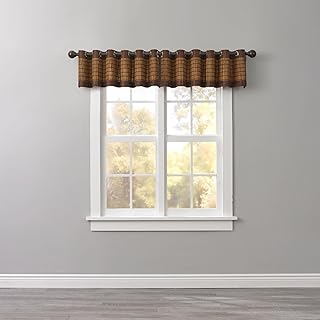 BrylaneHome Grommet Valance - Honey Oak Brown