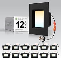 Vista 1 de ASD Iluminación LED empotrada cuadrada negra de 4 pulgadas de retrofit - 9W 709lm 2700/3000/3500/4000/5000K seleccionable regulable LED Downlight