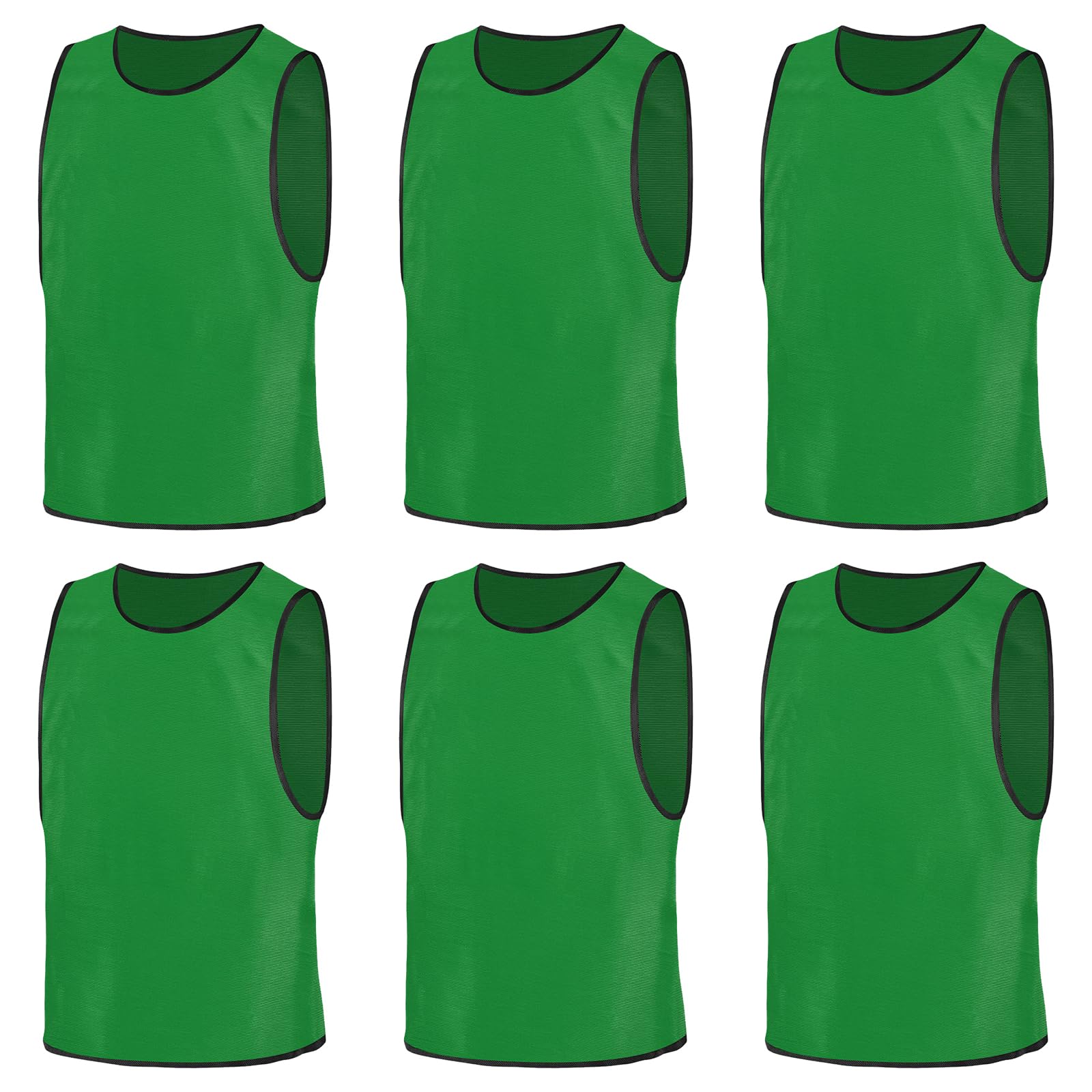 BSBUY 6Pcs Adulit Team Training Vest Breathable Mesh Scrimmage Sleeveless Training Pinnies Training Bibs Quick-Dry Multi-Sports Bibs Sports Practice Vests for Soccer Basketball Practice