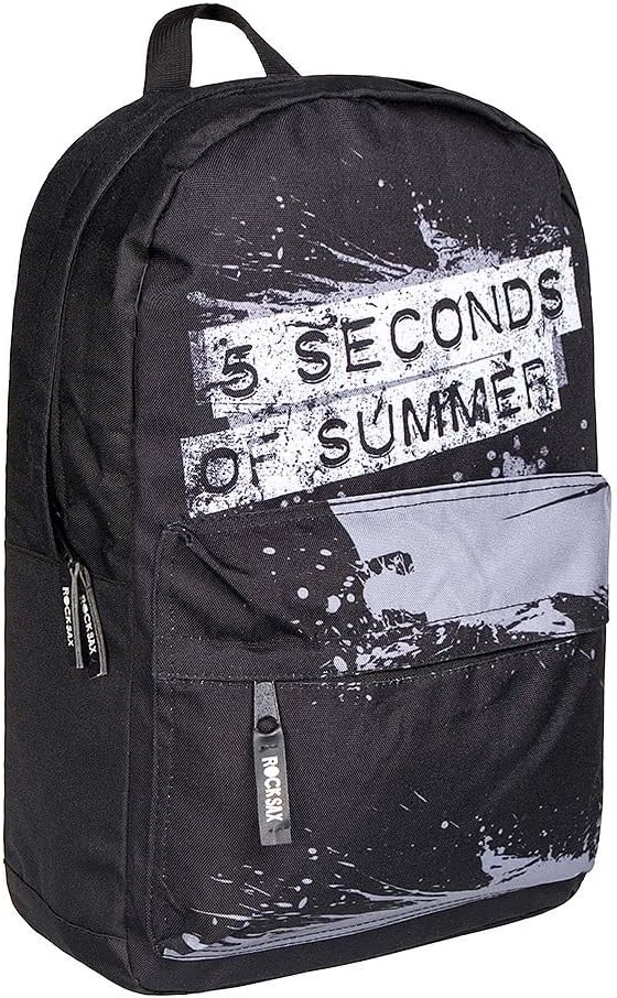5 Seconds Of Summer RockSax Splatter Logo 5SOS Backpack Black 32x42x11cm
