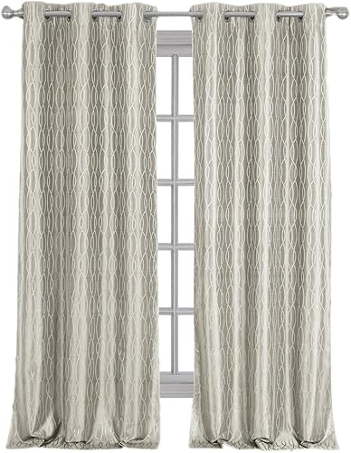 Miniatura 5 de Royal Hotel Bedding Voyage - Paneles de cortina opaca para ventana con ojales superiores, juego de 2 paneles, 38 x 96 pulgadas cada uno