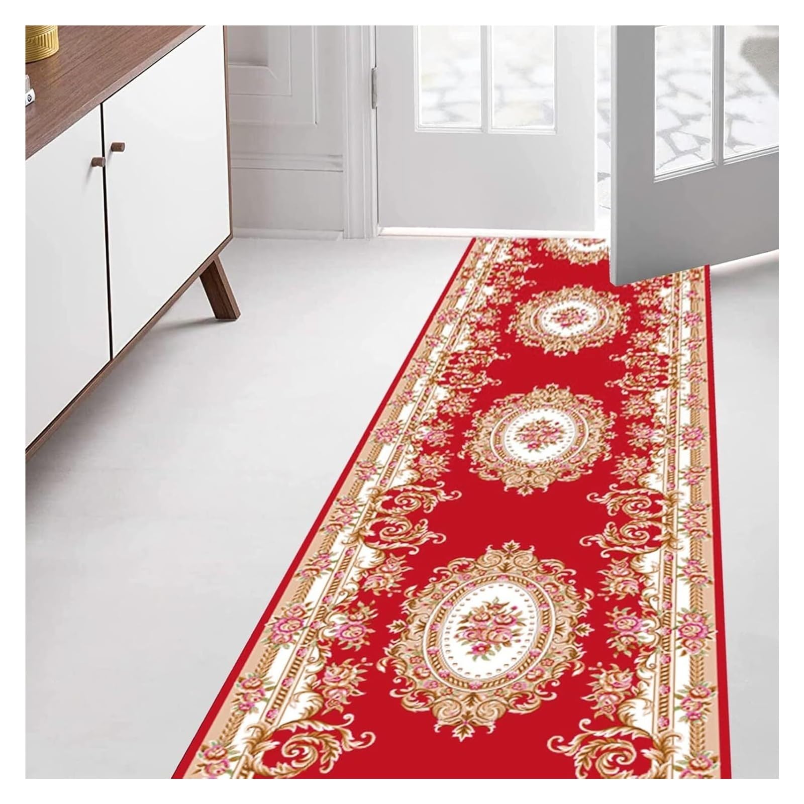 Tapis rouge de couloir de style européen KEuLen grand format 7m