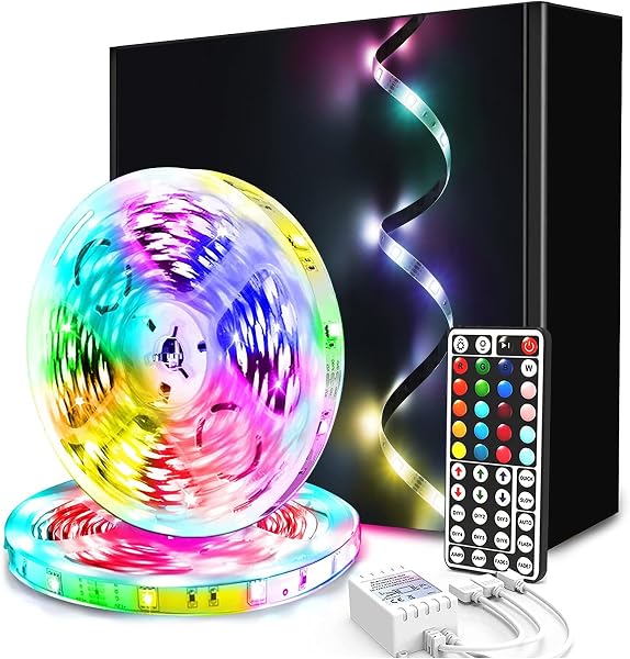 phopollo Led Strip Light, 30m Led Lights with 44 Keys Remote, Flexible RGB Colour Changing Light Strips for Bedroom, Party (15mx2) - 1
