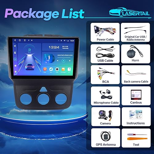 Miniatura 9 de Radio estéreo de coche para Dodge Ram 1500 2500 3500 2013-2018, 5G WiFi 8 Core IPS pantalla táctil para Dodge Ram Radio con Carplay inalámbrico