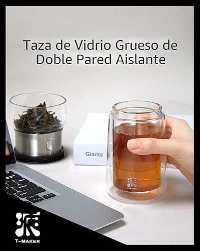 Miniatura 4 de ZENS Tetera infusora de té de vidrio moderna, tetera inteligente de un solo toque para difusores de té sueltos con taza aislada y kits de té
